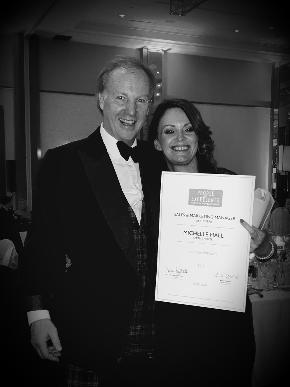Alasdair Houston and Michelle Hall - Scottish Hotel Awards 2019