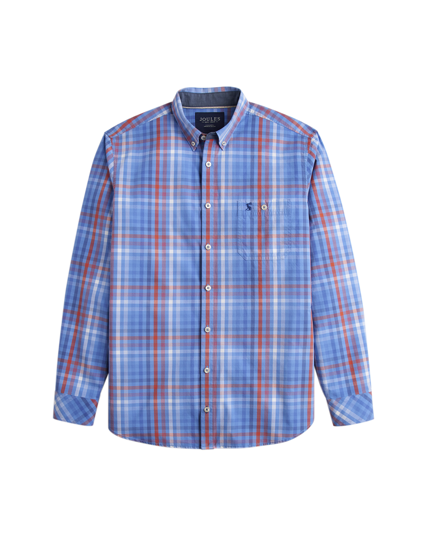 Joules Mens Hewney Classic Fit Shirt in Blue Check