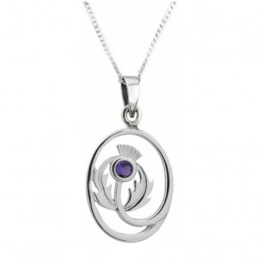 Hamilton & Young Thistle Pendant With Amethyst