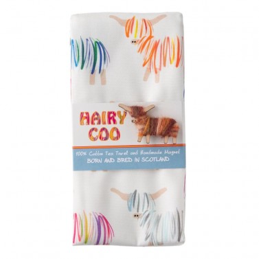 Hairy Coo Highland Cow Tea Towel