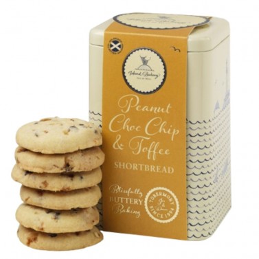 Island Bakery Peanut & Chocolate Chip Toffee Shortbread Tin 215g