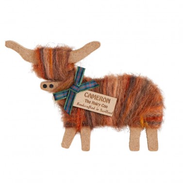 Hairy Coo Handmade Highland Cow Standing Ornament - Cameron