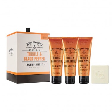 The Scottish Fine Soap Company Thistle & Black Pepper Luxurious Gift Set