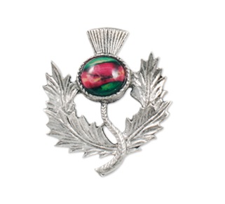 Heathergems Thistle Flower Brooch