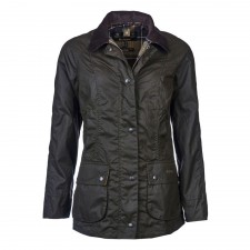 Barbour Ladies Classic Beadnell Wax Jacket in Olive 