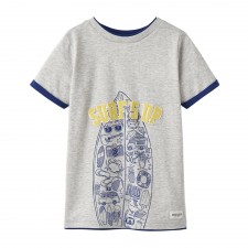 Joules Boys WILDSIDE Grey Surfs Up Jersey Top - 11-12 Years