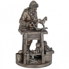 The Christmas Workbench Bronze Figurine