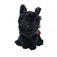 Keel Toys Keeleco Black Scottie Dog with Tartan Coat 20cm