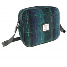 Harris Tweed 'Almond' Mini Bag in Turquoise Check