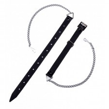 St. Kilda Gents Sporran Chain With Black Leather