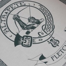 Fletcher Clan Crest Tea Towel