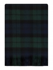 Lochcarron 100% Lambswool Black Watch Tartan Blanket