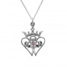 Hamilton & Young Luckenbooth Silver Pendant With Amethyst Stone