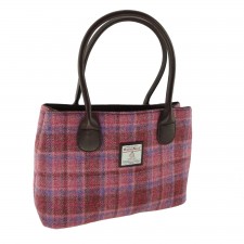 Harris Tweed 'Cassley' Tartan Classic Handbag In Pink Check