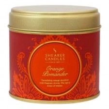 Shearer Candles Large Candle Tin in Orange and Pomander