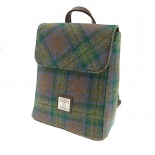 Harris Tweed 'Tummel' Mini Backpack Bag in Skye Tartan