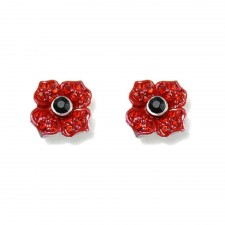 Lila Poppy Stud 4 Petal Earrings