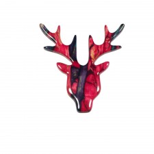 Heathergems Staghead Brooch