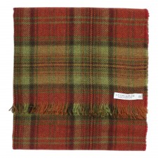 Lochcarron Halton Red & Green Fine Luxury Shawl