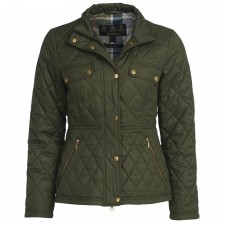 Barbour Ladies Broxfield Quited Jacket In Olive