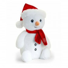 Keel Toys Keeleco Christmas Snowman With Scarf 20cm Soft Toy