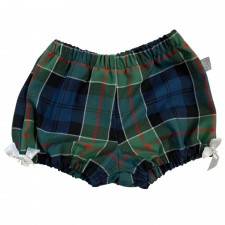 Zoom Baby Tartan Bloomers with Bows in Ancient Colquhoun Tartan