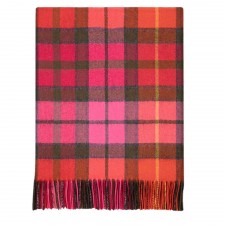 Lochcarron 100% Lambswool Buchanan Rose Tartan Blanket
