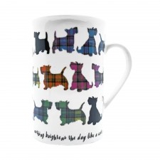 Multi Coloured Scottie Dog Mug