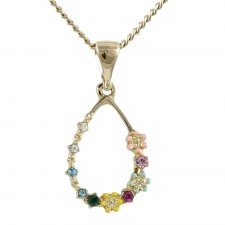 Lila Gold Plated Raindrop Pendant 