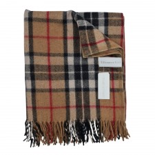 Camel Thomson Tartan Wool Blanket