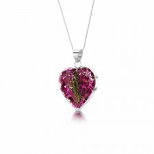 Shrieking Violet Heather Medium Heart Pendant