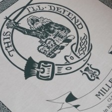 Miller Clan Crest Tea Towel