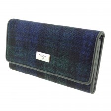 Harris Tweed 'Tiree' Purse In Black Watch Tartan
