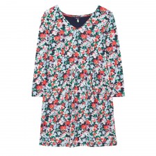 Joules Ladies Erin V-Neck Jersey Tunic Top In Floral