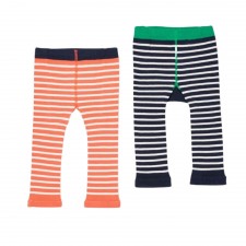 Joules Baby Lively 2 Pack Leggings in Leopard And Monkey Design