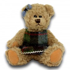 Harris Tweed Teddy Bear with MacLeod Tartan Dress