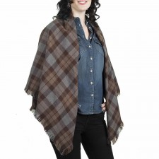 Ladies Outlander Tartan Shawl 100% Pure New Wool
