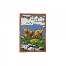 Glen Appin Highland Cattle Tea Towel 100% Cotton