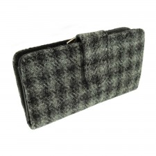 Harris Tweed 'Iona' Purse In Grey Dogtooth