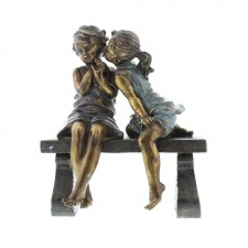 Children On Bench Figurine