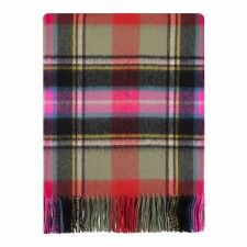 Lochcarron 100% Lambswool Bruce of Kinnaird Tartan Blanket