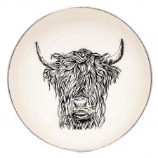 The Just Slate Company Highland Cow Enamelled Bowl