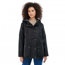 Barbour Ladies Arley Wax Jacket in Black UK 16