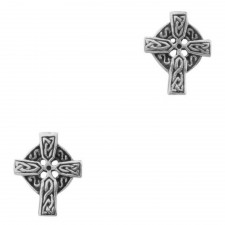 Hamilton & Young Celtic Stud Earrings Small Cross