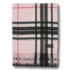 Gretna Green Wide Cashmere Scarf in Pink Thompson Tartan