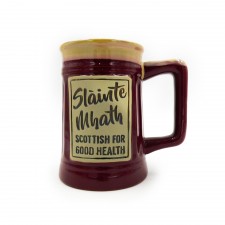 Glen Appin Red Stoneware Beer Mug - Slainte Mhath