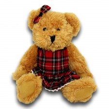 Glen Appin Teddy Bear with Red Tartan Dress