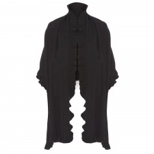 Lona Scott Cashmere Black Frilly Cashmere Stole