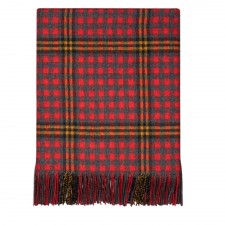 Lochcarron 100% Lambswool Red Red Rose Blanket