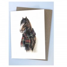 The Black Stewart Clydesdale Greeting Card